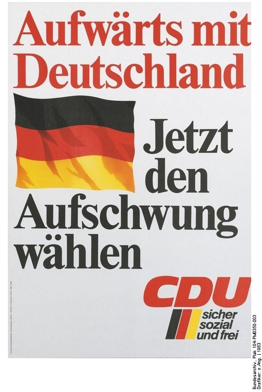 CDU-Wahlplakat zur Bundestagswahl: „Aufwärts mit Deutschland” (1983)